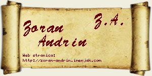 Zoran Andrin vizit kartica